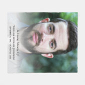 Sympathie Bereavement Funeral Memorial Custom Foto Fleece Deken (Voorkant (Horizontaal))