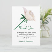 Sympathie Bereavement Waterverf Beige Roos Bedankkaart (Staand voorkant)