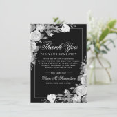 Sympathie Bereavement Waterverf Floral Funeral Bedankkaart (Staand voorkant)