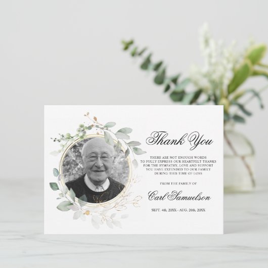 Sympathie Betrouwbaarheidsdienst Mass Dank u Memor Bedankkaart (Staand voorkant)