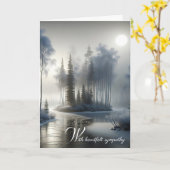 Sympathie Bevroren Rivier Met Bevroren Bomen Kaart (Gele Bloem)