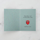 Sympathie bij kat of hond kaart (Binnen)