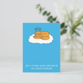 Sympathie bij verlies van het Pet Cat Briefkaart (Staand voorkant)