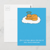 Sympathie bij verlies van het Pet Cat Briefkaart (Voorkant / Achterkant)