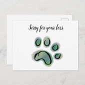 Sympathie bij verlies van huisdier  briefkaart (Voorkant / Achterkant)