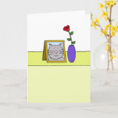 Sympathie bij verlies van kat kaart (Gele Bloem)