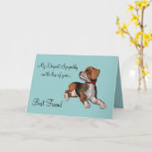 Sympathie bij verlies van pet-Dog/met gedicht Kaart (Gele Bloem)