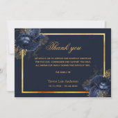 Sympathie blauw goudfloraal simpel (Voorkant)