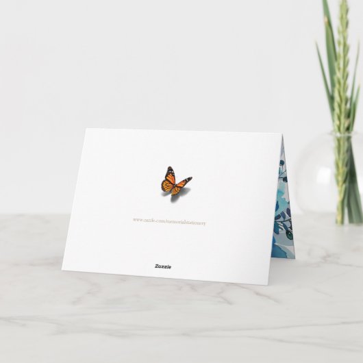 Sympathie blauw Roos Sorry voor uw verlies sympath Kaart (Achterkant)