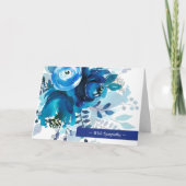 Sympathie blauw Roos Sorry voor uw verlies sympath Kaart (Voorkant)