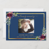 Sympathie blauw vuurwapen bedankt foto (Achterkant)