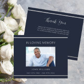 Sympathie blauw wit foto eenvoudig dank u kaart