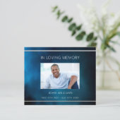 Sympathie blauwe lucht foto eenvoudig dank je kaar (Staand voorkant)