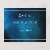 Sympathie blauwe lucht foto eenvoudig dank je kaar (Achterkant)