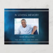 Sympathie blauwe lucht foto eenvoudig dank je kaar (Voorkant)