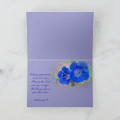 Sympathie - Blauwe wilde bloem Kaart (Binnen)
