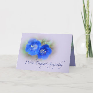 Sympathie - Blauwe wilde bloem Kaart