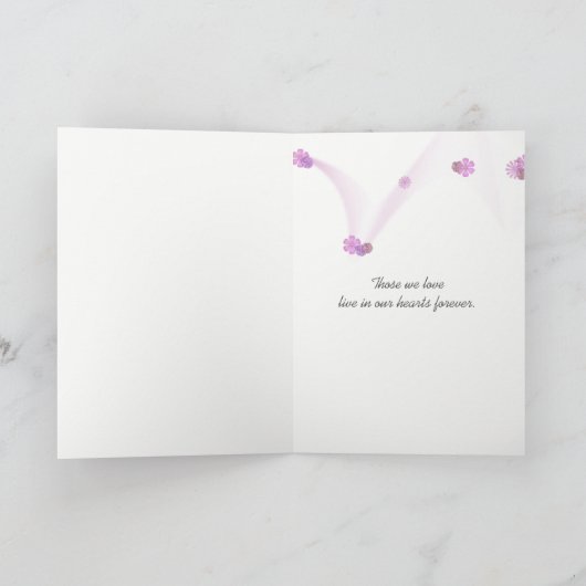 Sympathie Bloedend hart Bloesem Kaart (Binnen)