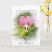 Sympathie Bloedend hart Bloesem Kaart (Gele Bloem)