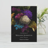 Sympathie Bloemen Cross Uitvaart Dank u kaart (Staand voorkant)