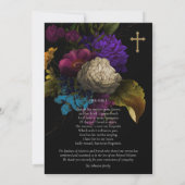 Sympathie Bloemen Cross Uitvaart Dank u kaart (Achterkant)