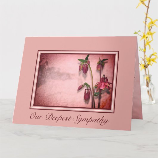 Sympathie bloemen kaart (Gele Bloem)