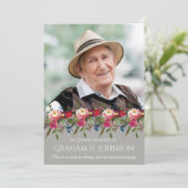 Sympathie Bloemenfoto Begrafenis Dank u kaart (Staand voorkant)