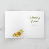 Sympathie Bloemengele Zonnebloem Kaart (Binnen)