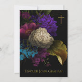 Sympathie Bloemenmonument begrafenis Dank u kaart (Voorkant)