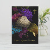 Sympathie Bloemenmonument begrafenis Dank u kaart (Staand voorkant)