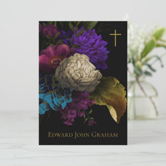 Sympathie Bloemenmonument begrafenis Dank u kaart (Staand voorkant)