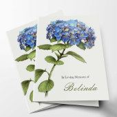 Sympathie Blue Hydrangea begrafenis dank u