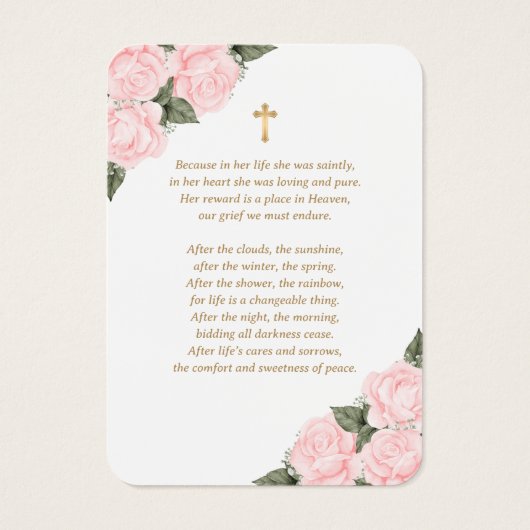 Sympathie Blush roze roze Kaart (Achterkant)