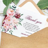 Sympathie Burgundy & Roses DANK U | FOTO Bedankkaart