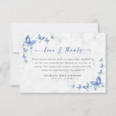 Sympathie Butterflies Funeral Bedankkaart (Voorkant)