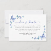 Sympathie Butterflies Funeral Bedankkaart (Voorkant)