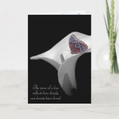 Sympathie Butterfly in Calla Lily Kaart (Voorkant)