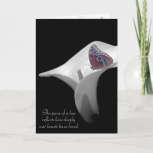 Sympathie Butterfly in Calla Lily Kaart