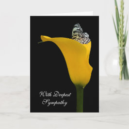 Sympathie Butterfly in Calla Lily Kaart