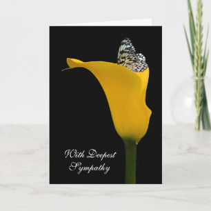 Sympathie Butterfly in Calla Lily Kaart