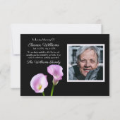 Sympathie Calla Lilies Funeral Foto bedankt (Voorkant)