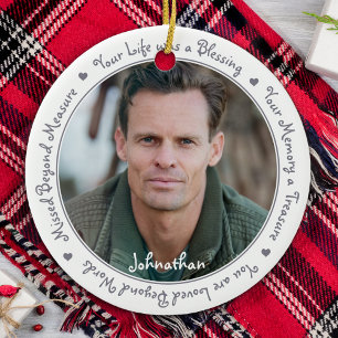 Sympathie Citaat Silver Gray Keepomwille Memorial Keramisch Ornament