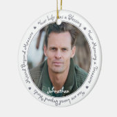 Sympathie Citaat Silver Gray Keepomwille Memorial Keramisch Ornament (Links)