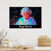 ** Sympathie Condoleance - Hemelse Liefdevolle Oma Poster (Keuken)