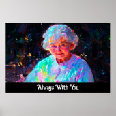 ** Sympathie Condoleance - Hemelse Liefdevolle Oma Poster (Voorkant)