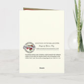 sympathie condoleances Schrift Religieuze Rode Roz Kaart (Achterkant)