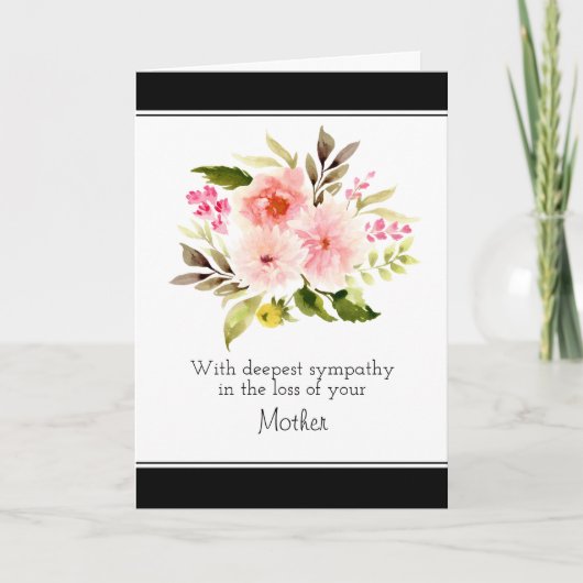 Sympathie Condoleances voor moeder of iedereen Gro Kaart (Voorkant)
