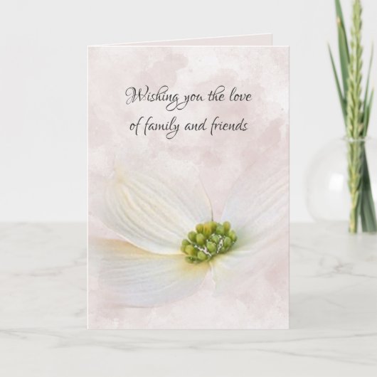 Sympathie Cosmos Flower on roze Abstract Kaart (Voorkant)