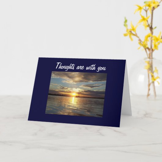 SYMPATHIE DACHTEN ZIJN BIJ U KAART (Gele Bloem)