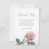 Sympathie Dank je Kaart met Roos Motif (Voorkant)